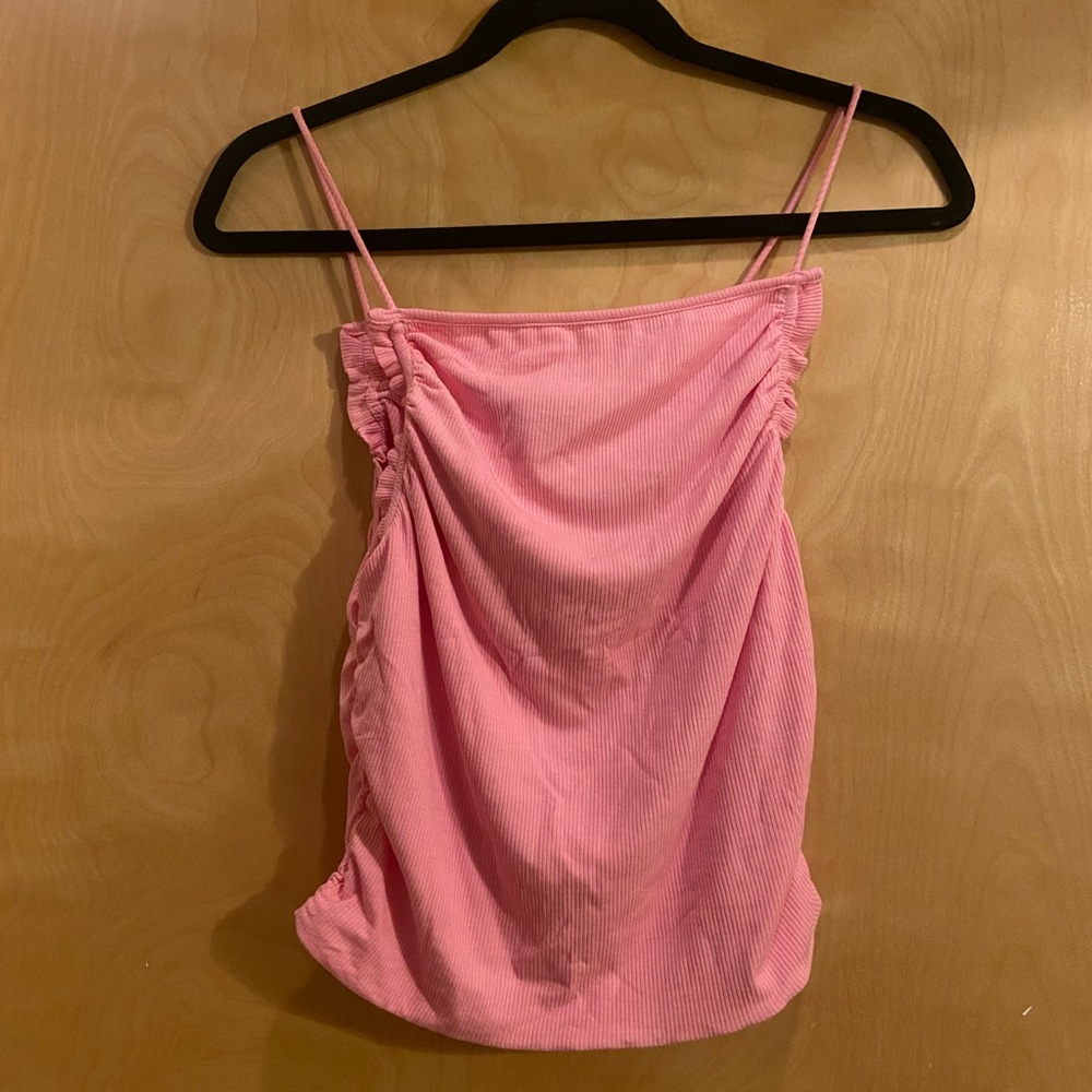 Superdown Jessa Ruched Tank in Pink size M - NWT